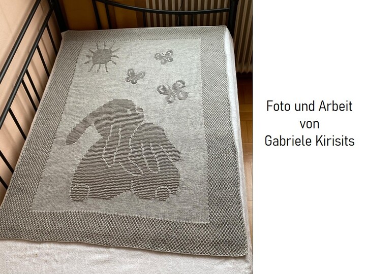 Strickanleitung Babydecke / Kinderdecke "Glücksmoment" - einfach