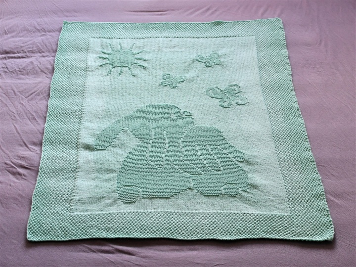 Strickanleitung Babydecke / Kinderdecke "Glücksmoment" - einfach
