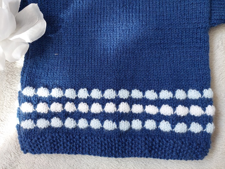 Strickanleitung Babyjacke Bubblemuster mal anders Größe 74/80!