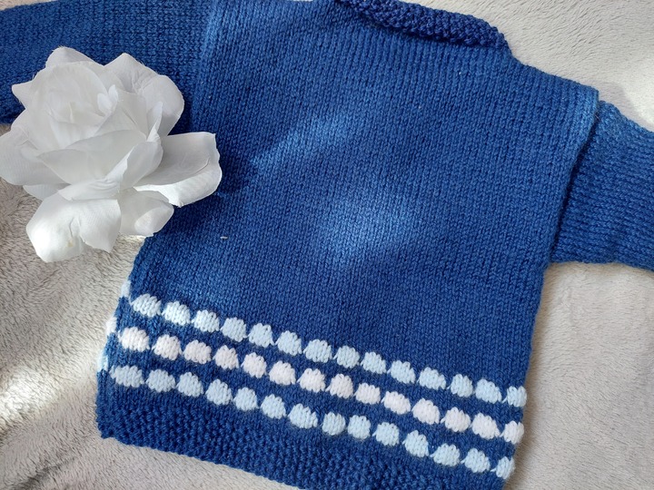 Strickanleitung Babyjacke Bubblemuster mal anders Größe 74/80!