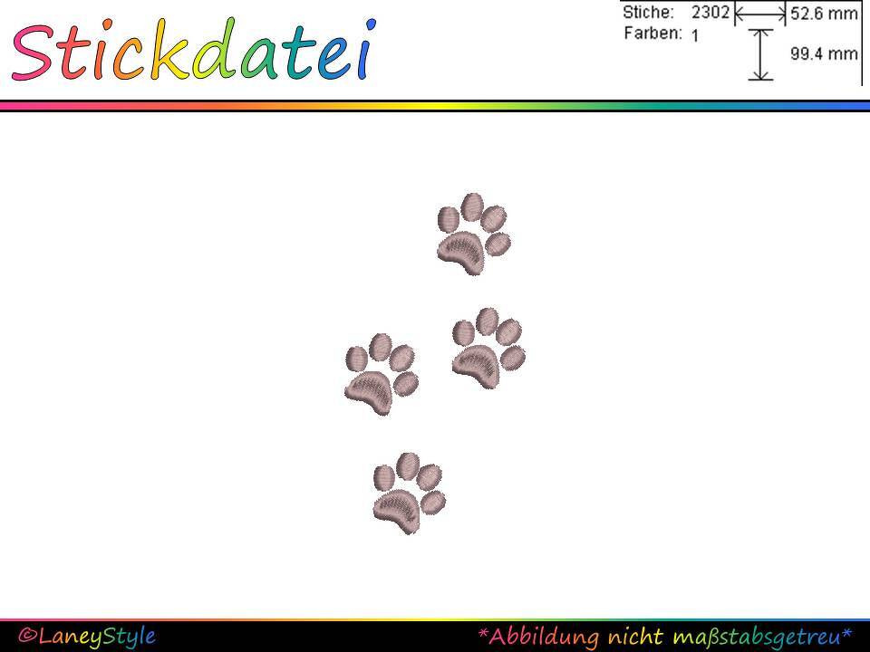 Stickdatei "Hundepfoten - Pfötchen"