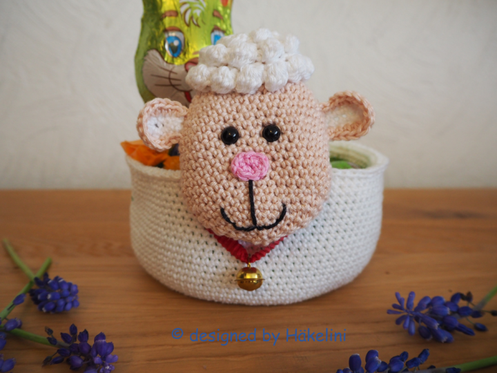 Häkelinis Osterkörbchen Trio Küken, Hase, Schaf