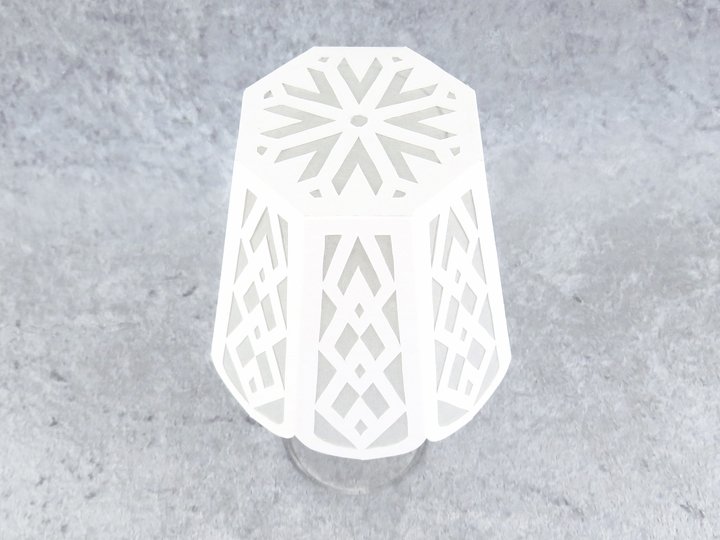Lampenschirm für Weinglaslampe – Bastelanleitung und Vorlagen