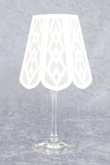 Lampenschirm für Weinglaslampe – Bastelanleitung und Vorlagen