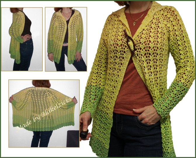 Häkelanleitung Sommerjacke Feenzauber, alle Größen in RVO