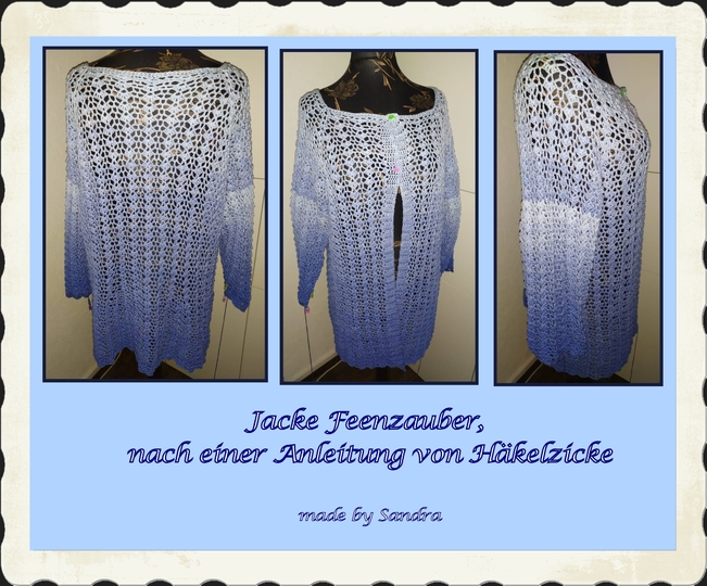 Häkelanleitung Sommerjacke Feenzauber, alle Größen in RVO