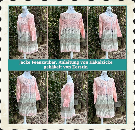 Häkelanleitung Sommerjacke Feenzauber, alle Größen in RVO