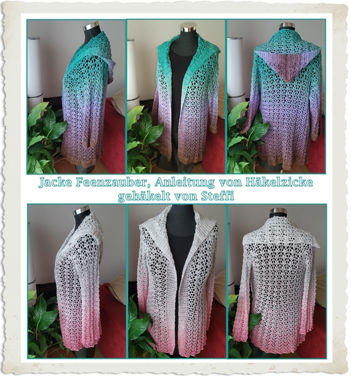 Häkelanleitung Sommerjacke Feenzauber, alle Größen in RVO