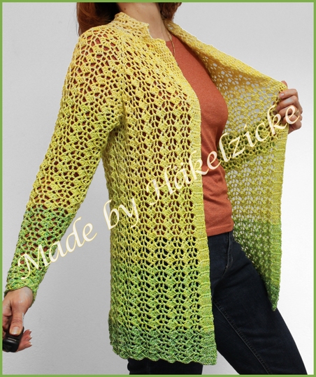 Häkelanleitung Sommerjacke Feenzauber, alle Größen in RVO