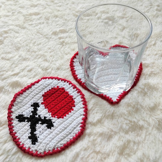 PDF Pattern Crochet Coasters Love - Valentine's Day - Mug Rug
