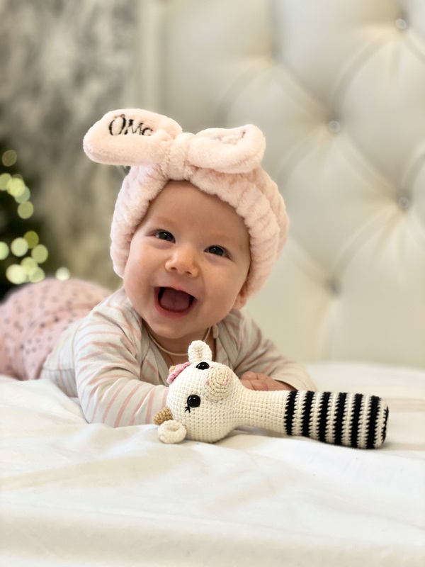 Crochet Baby rattle toy Cow EASY Amigurumi Crochet Pattern (PDF file).