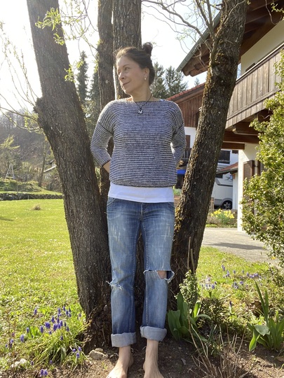 Nahtloser Wende-Sweater "Lakritz" in 6 Größen