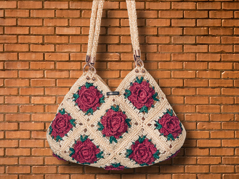 Granny square crochet bag pattern PDF and video tutorial