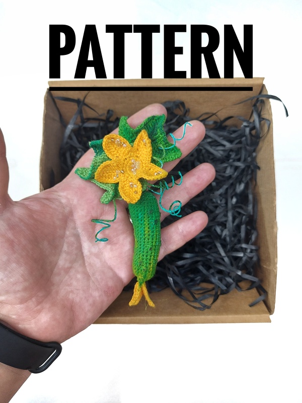 Brooch Cucumber Crochet Pattern