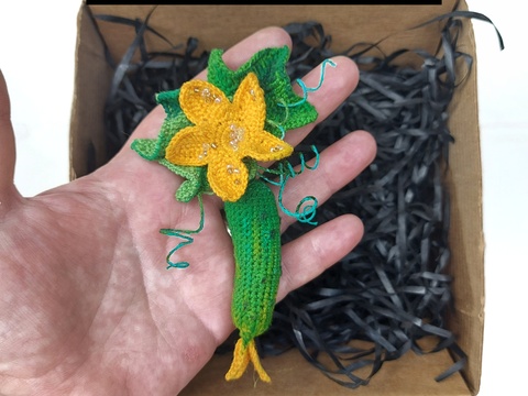 Brooch Cucumber Crochet Pattern