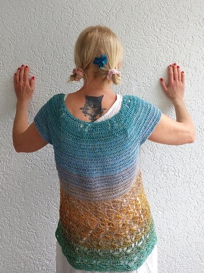 Tunika, Shirt, RVO, alle Größen, häkeln, "Frühlingsduft"