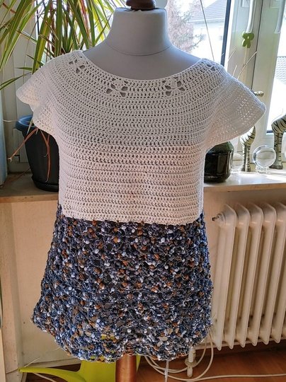 Tunika, Shirt, RVO, alle Größen, häkeln, "Frühlingsduft"