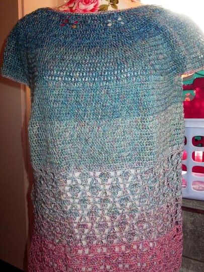 Tunika, Shirt, RVO, alle Größen, häkeln, "Frühlingsduft"