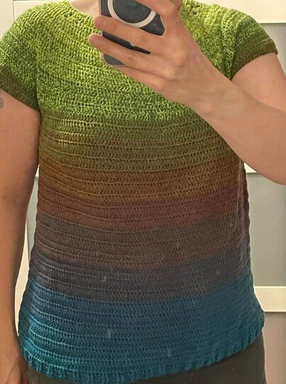 Tunika, Shirt, RVO, alle Größen, häkeln, "Frühlingsduft"