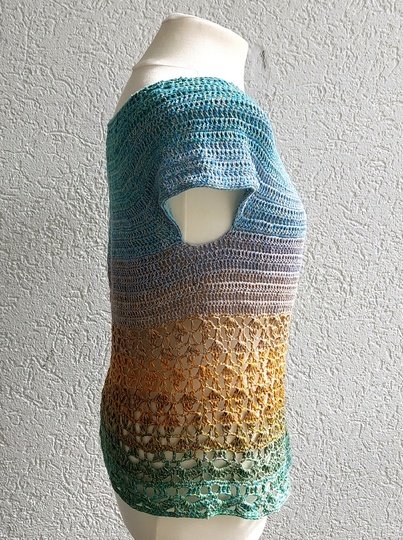 Tunika, Shirt, RVO, alle Größen, häkeln, "Frühlingsduft"