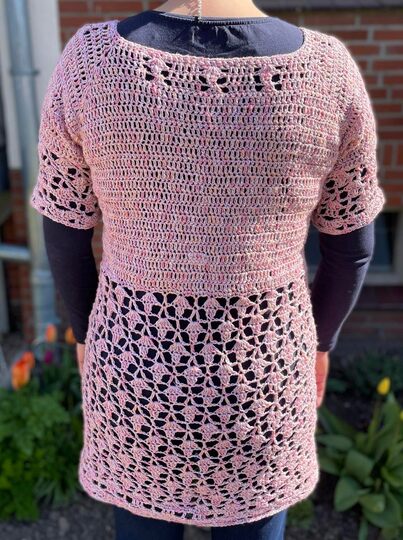 Tunika, Shirt, RVO, alle Größen, häkeln, "Frühlingsduft"