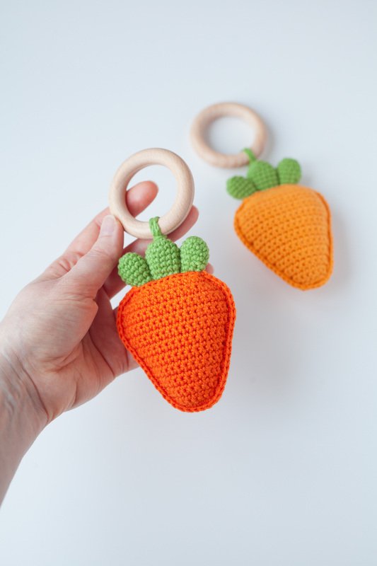 Carrot Baby Rattle Crochet Pattern - Image 5