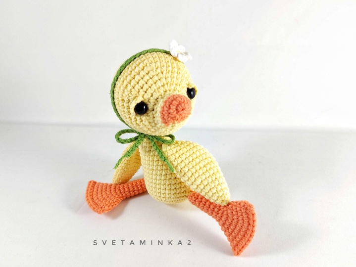 Duck Crochet Pattern Cute Amigurumi Bird with No-Sew Beak Construction