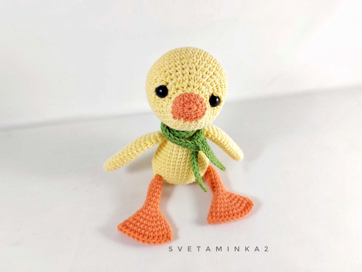 Duck Crochet Pattern Cute Amigurumi Bird with No-Sew Beak Construction