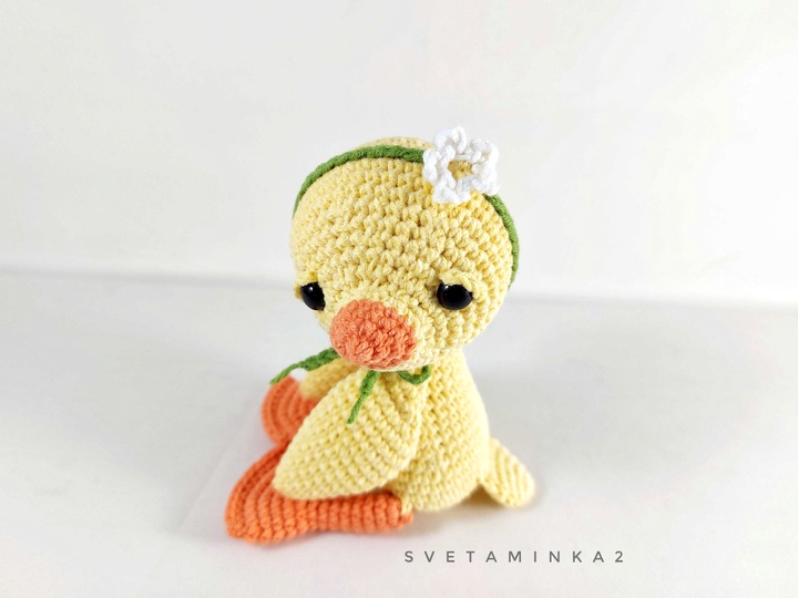 Duck Crochet Pattern Cute Amigurumi Bird with No-Sew Beak Construction