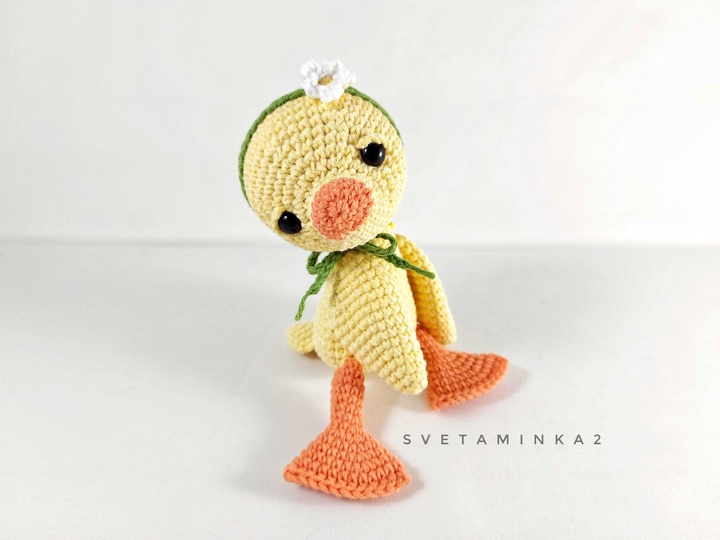 Duck Crochet Pattern Cute Amigurumi Bird with No-Sew Beak Construction