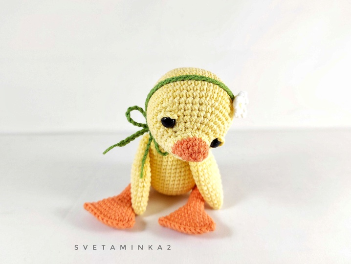 Duck Crochet Pattern Cute Amigurumi Bird with No-Sew Beak Construction