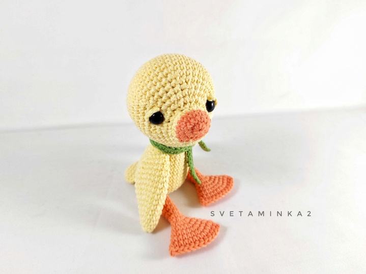 Duck Crochet Pattern Cute Amigurumi Bird with No-Sew Beak Construction