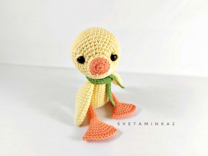 Duck Crochet Pattern Cute Amigurumi Bird with No-Sew Beak Construction