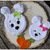 - VELVET EASTER - Taschenbaumler, Applikation häkeln, Hase und Karotten