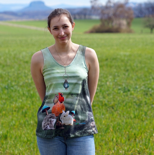 Shirt , Sommer Top Luisa nähen mit Schnittmuster und Beamer Datei