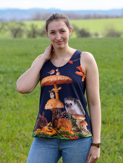 Shirt , Sommer Top Luisa nähen mit Schnittmuster und Beamer Datei