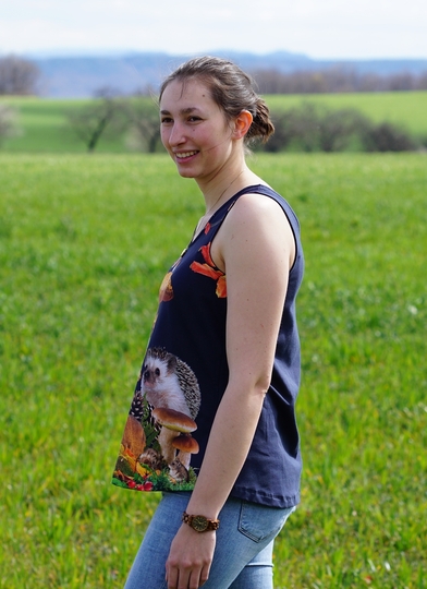 Shirt , Sommer Top Luisa nähen mit Schnittmuster und Beamer Datei