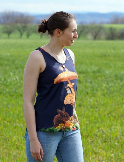 Shirt , Sommer Top Luisa nähen mit Schnittmuster und Beamer Datei