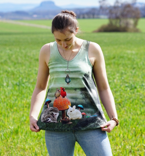 Shirt , Sommer Top Luisa nähen mit Schnittmuster und Beamer Datei