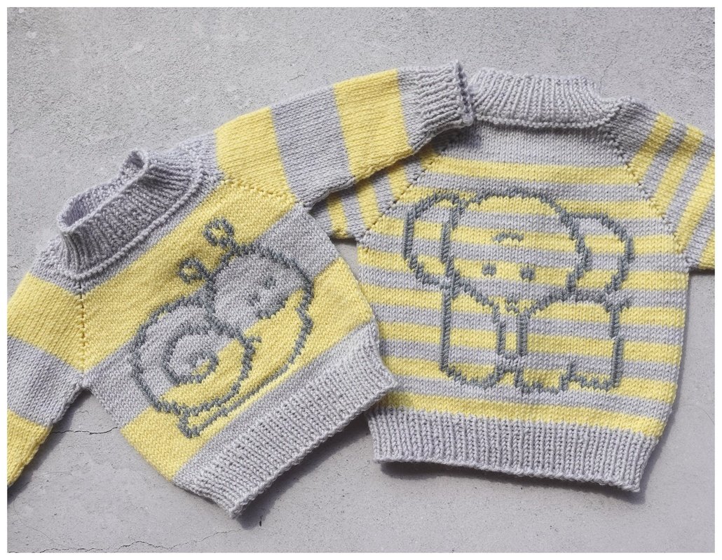 Raglanpulli mit Schnecke oder Elefant