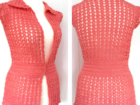 Häkelanleitung Sommer Cardigan "Anita", Größe M, für Fortgeschrittene