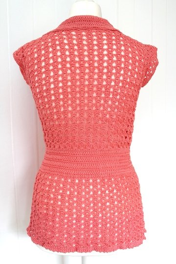 Häkelanleitung Sommer Cardigan "Anita", Größe M, für Fortgeschrittene