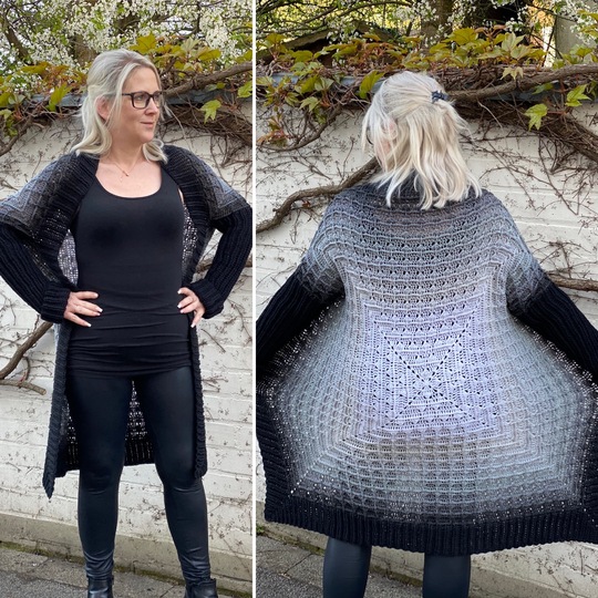Häkelanleitung Kuscheljacke "Black Pearl"