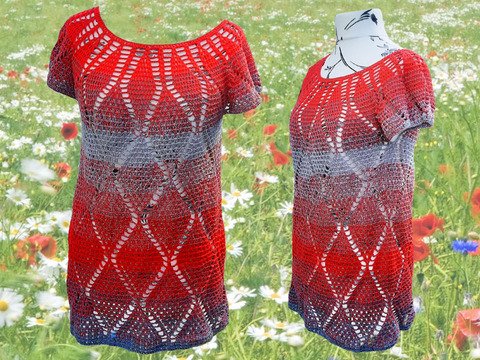 Häkelanleitung Tunika, Shirt Scarlet