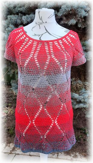 Häkelanleitung Tunika, Shirt Scarlet