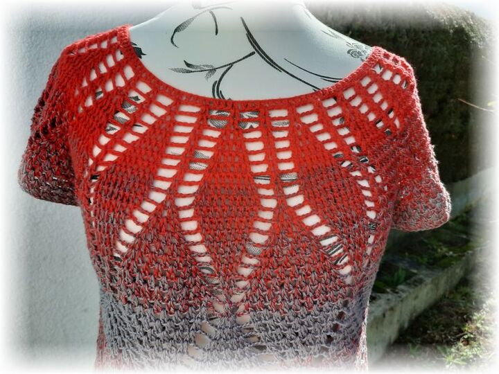 Häkelanleitung Tunika, Shirt Scarlet