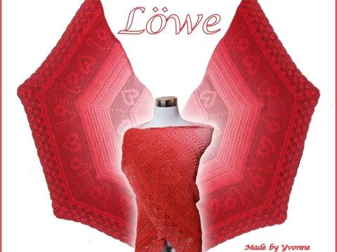 Häkelanleitung Mehrecktuch Sternzeichen "Löwe"