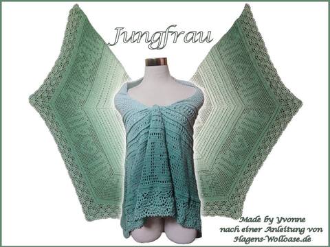 Häkelanleitung Mehrecktuch Sternzeichen "Jungfrau"
