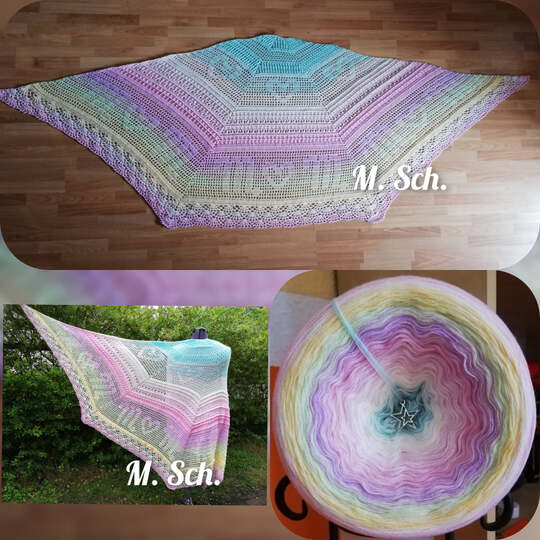 Häkelanleitung Mehrecktuch Sternzeichen "Skorpion"