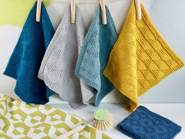 Dishcloths "Scandi", 5 easy patterns to knit